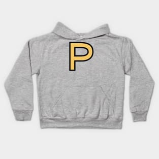 Funky Yellow Letter P Kids Hoodie